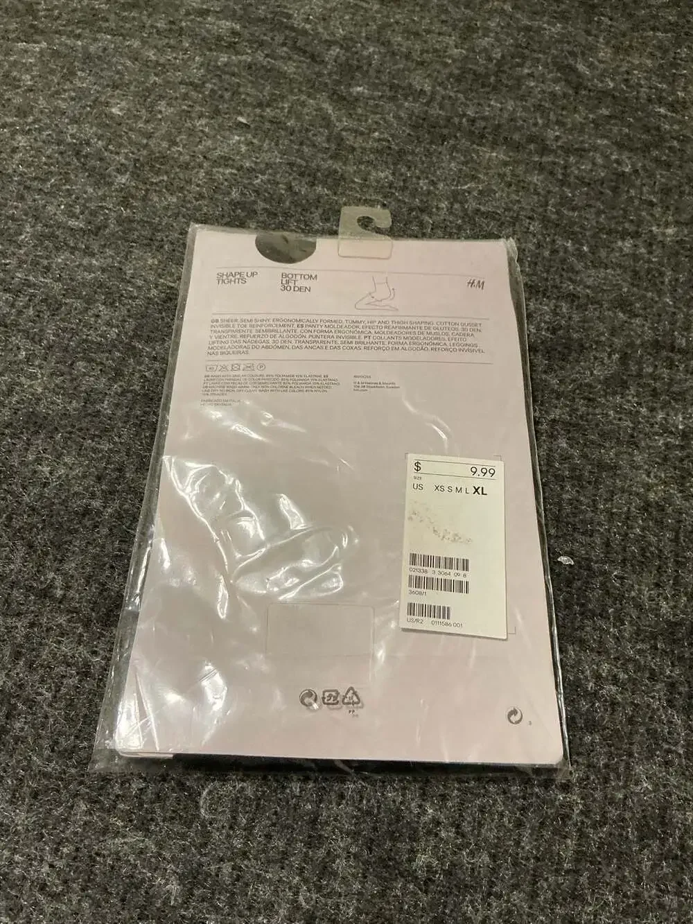 H&M Shape Up Tights 30 Denier Black XL